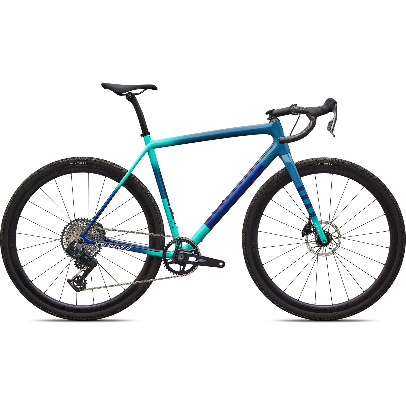 91426-30_CRUX-EXPERT-AXS-GRYBLU-LGNBLU-DUNEWHT_HERO Crux Expert - SRAM Rival XPLR AXS - Image 1
